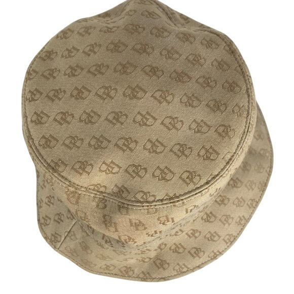 DOONEY & BOURKE Bucket Hat Beige Monogram All Over Print Size M - Picture 3 of 10